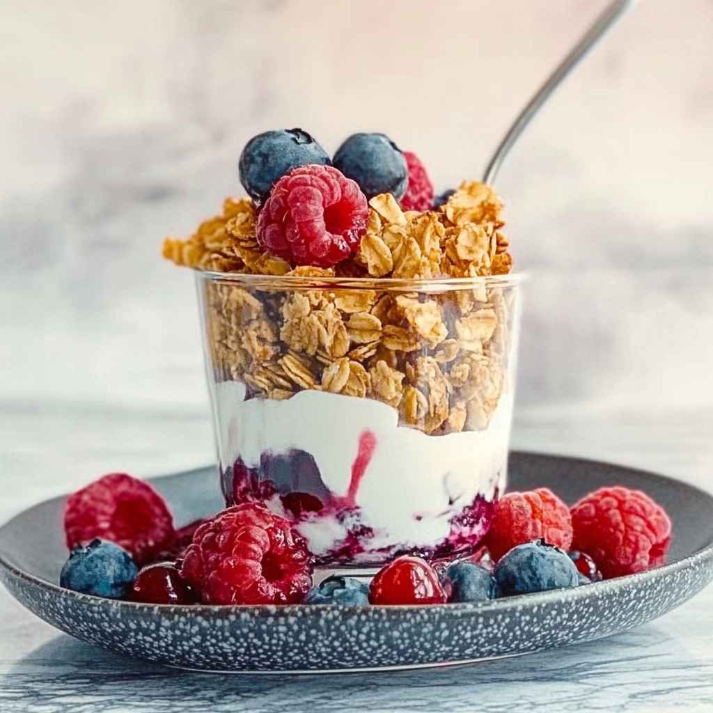 Recipe preparation for Greek Yogurt Berry