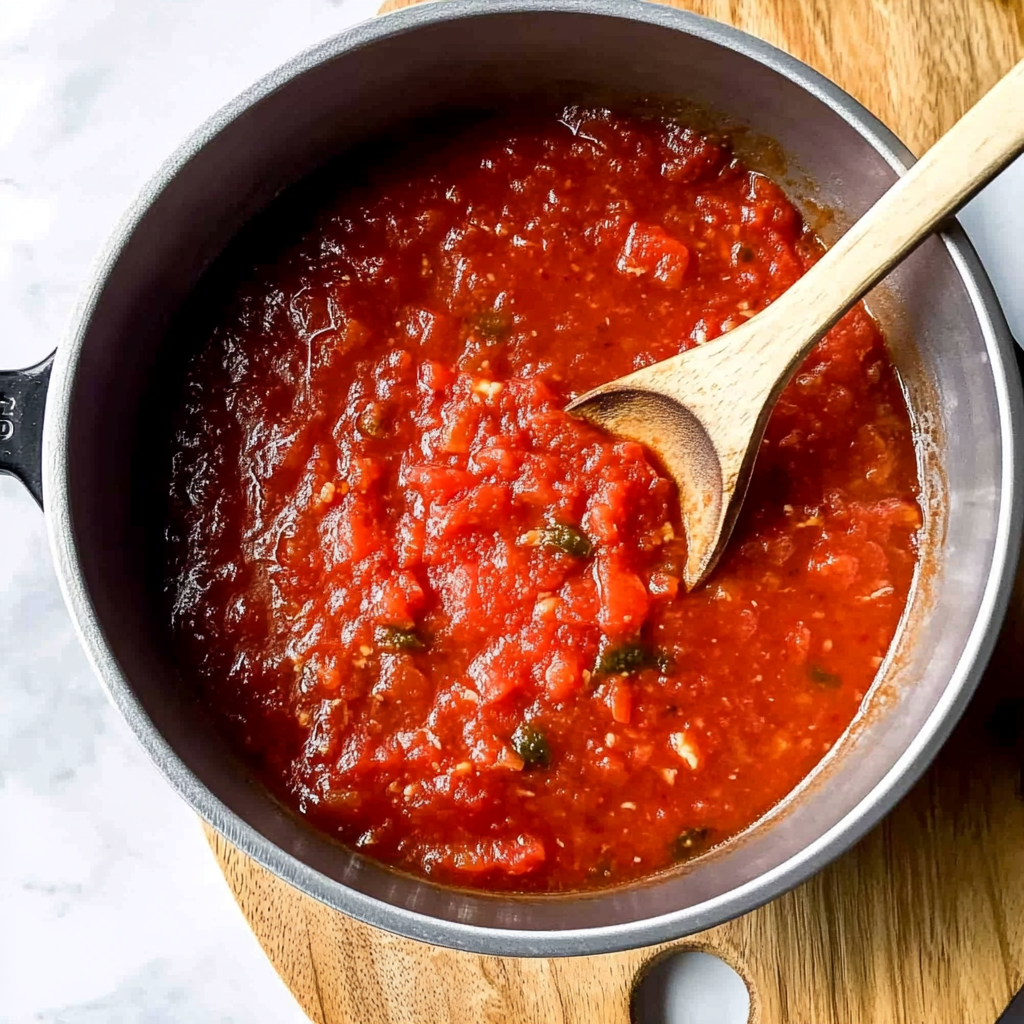 Recipe preparation for homemade marinara sauce