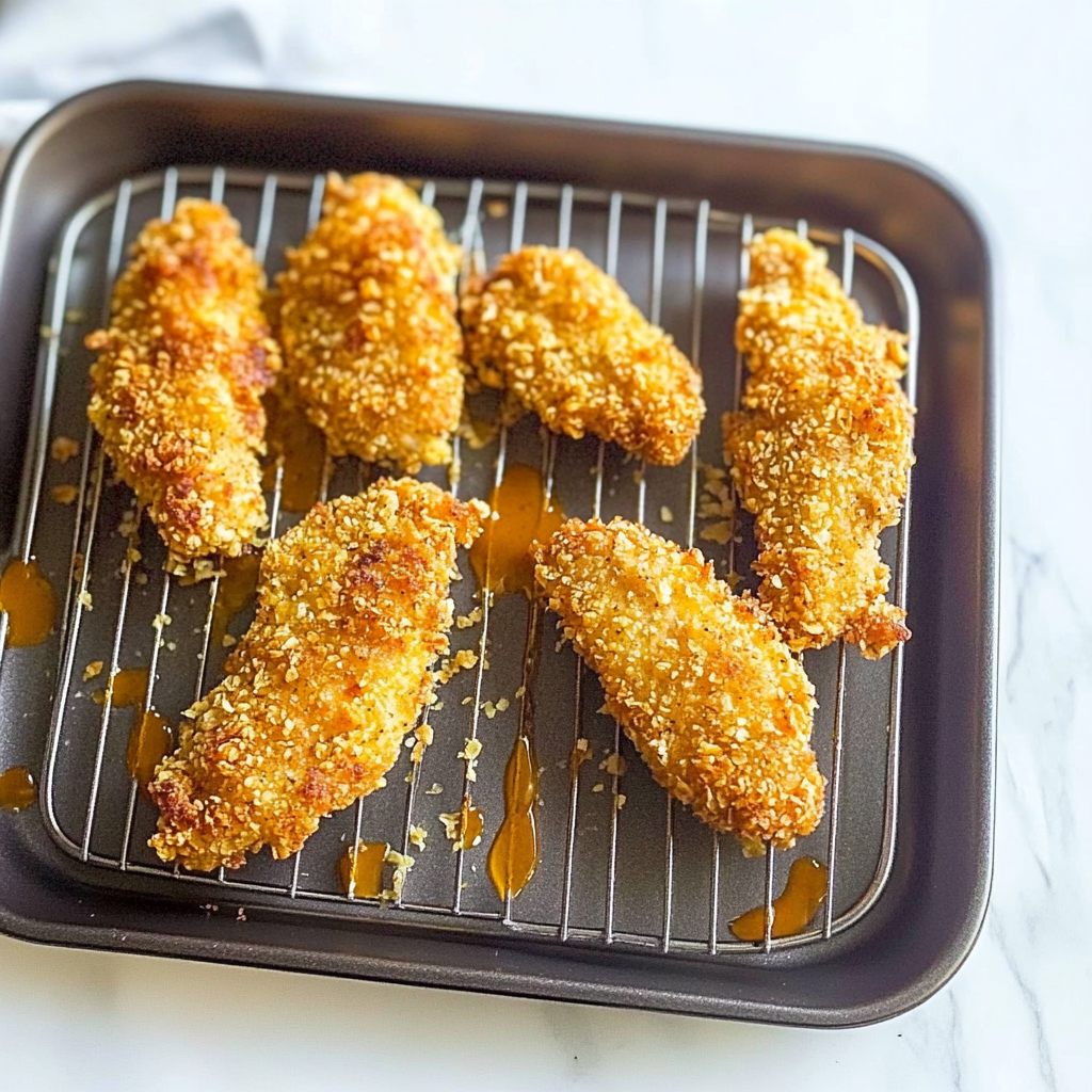 Recipe preparation for baked breaded chicken strips