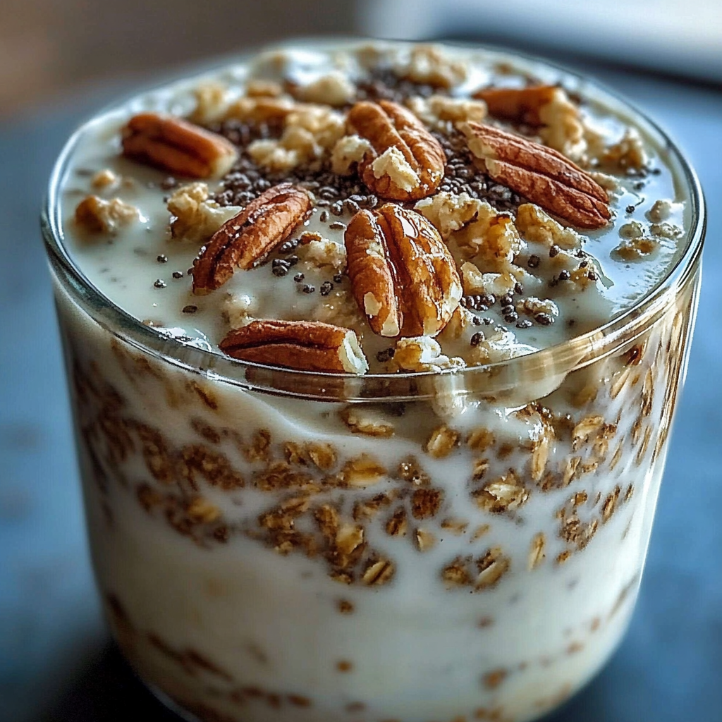 Recipe preparation for High-Protein Cinnamon Roll Overnight Oats