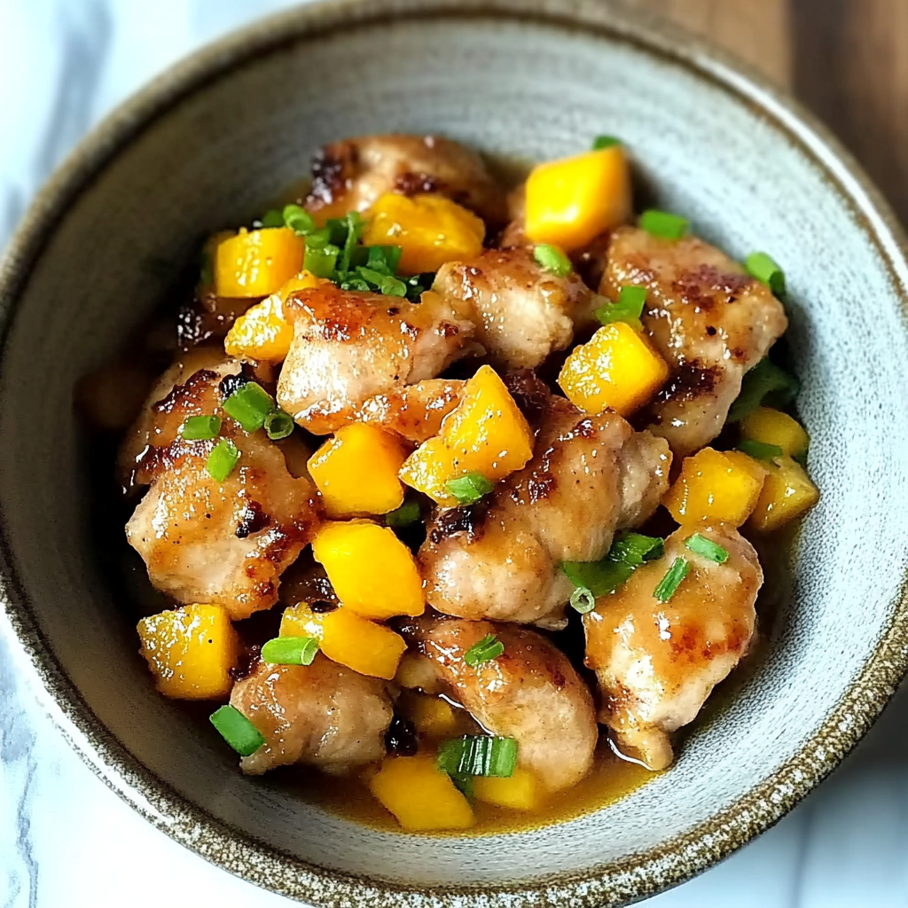 Recipe preparation for Mango Chicken