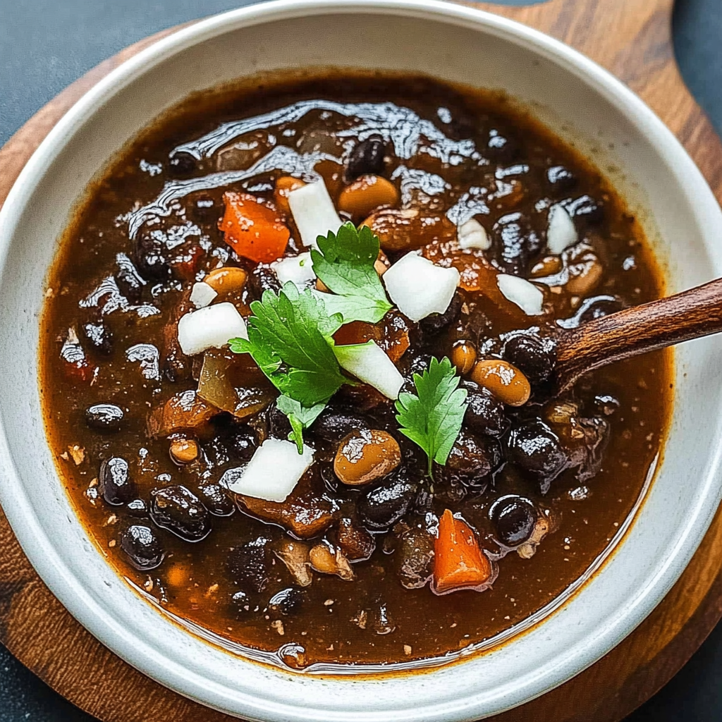 Recipe preparation for Smoky Black Bean Paprika Pot