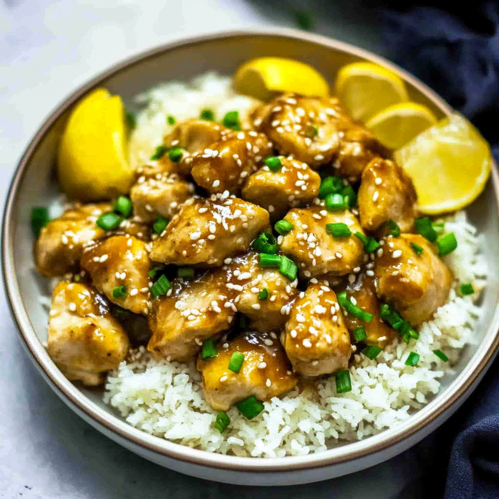 Recipe preparation for Crockpot Chinese Lemon Chicken