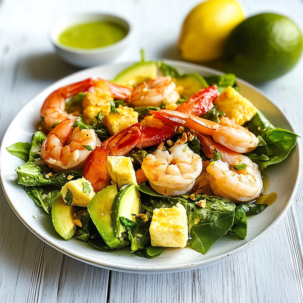 Recipe preparation for Aussie Prawn Salad with Avocado and Mango