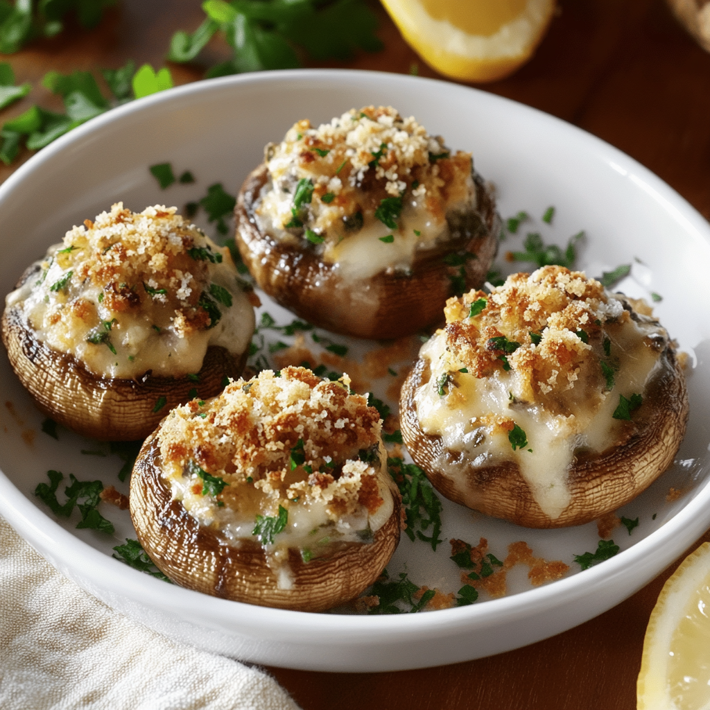 Recipe preparation for Tasty Olive Garden Stuffed Mushrooms