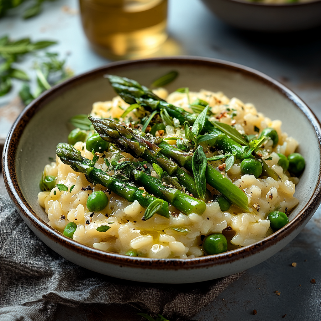 Recipe preparation for Asparagus Risotto Recipe