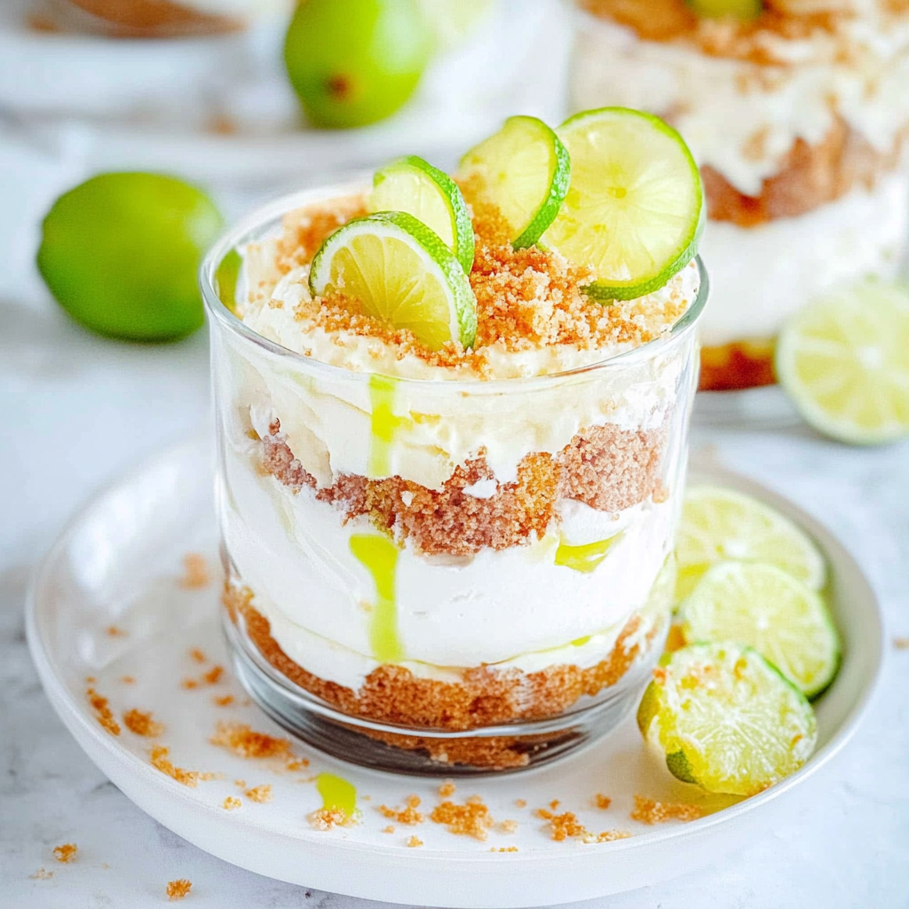 Recipe preparation for Key Lime Mascarpone Cheesecake Trifle