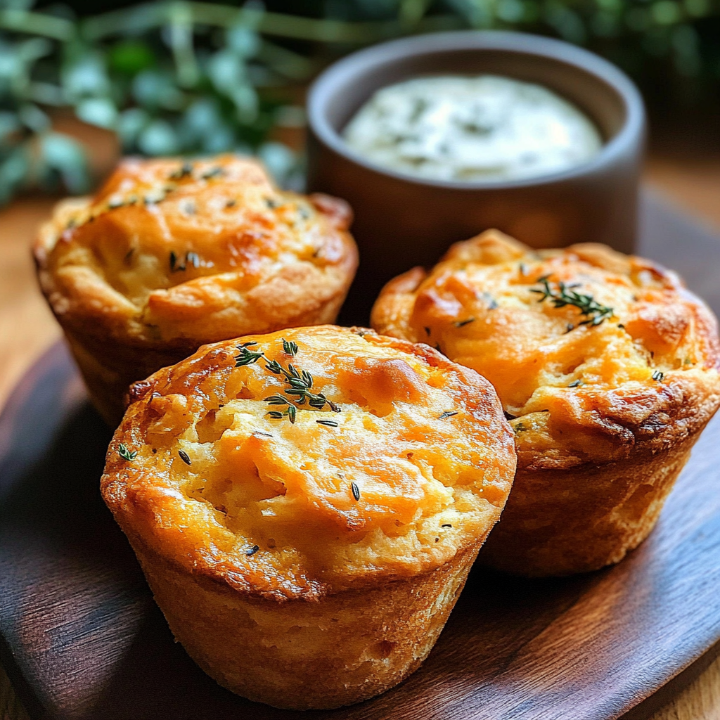 Recipe preparation for Sweet Potato Herb Butter Muffins