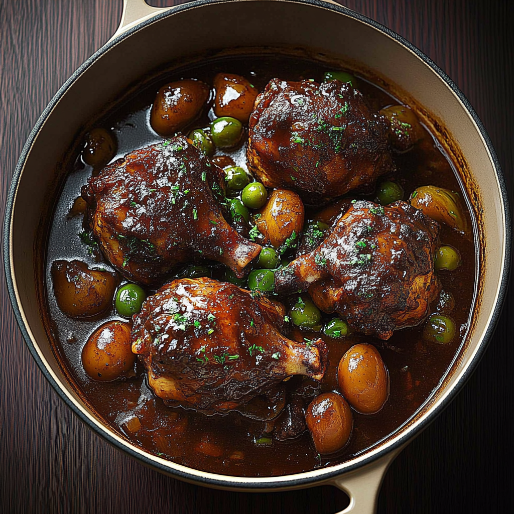 Recipe preparation for Coq au Vin Classic Style