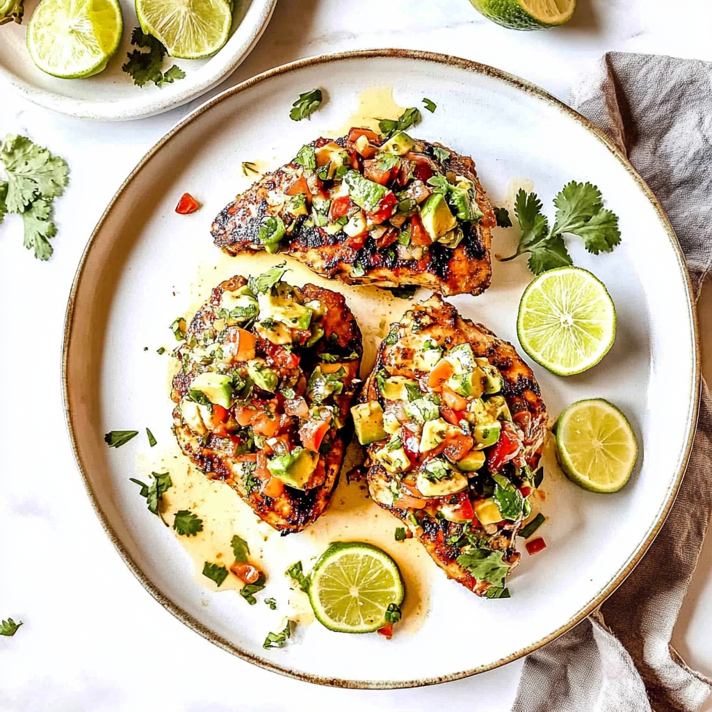 Recipe preparation for Fiesta Lime Chicken Recipe with Avocado