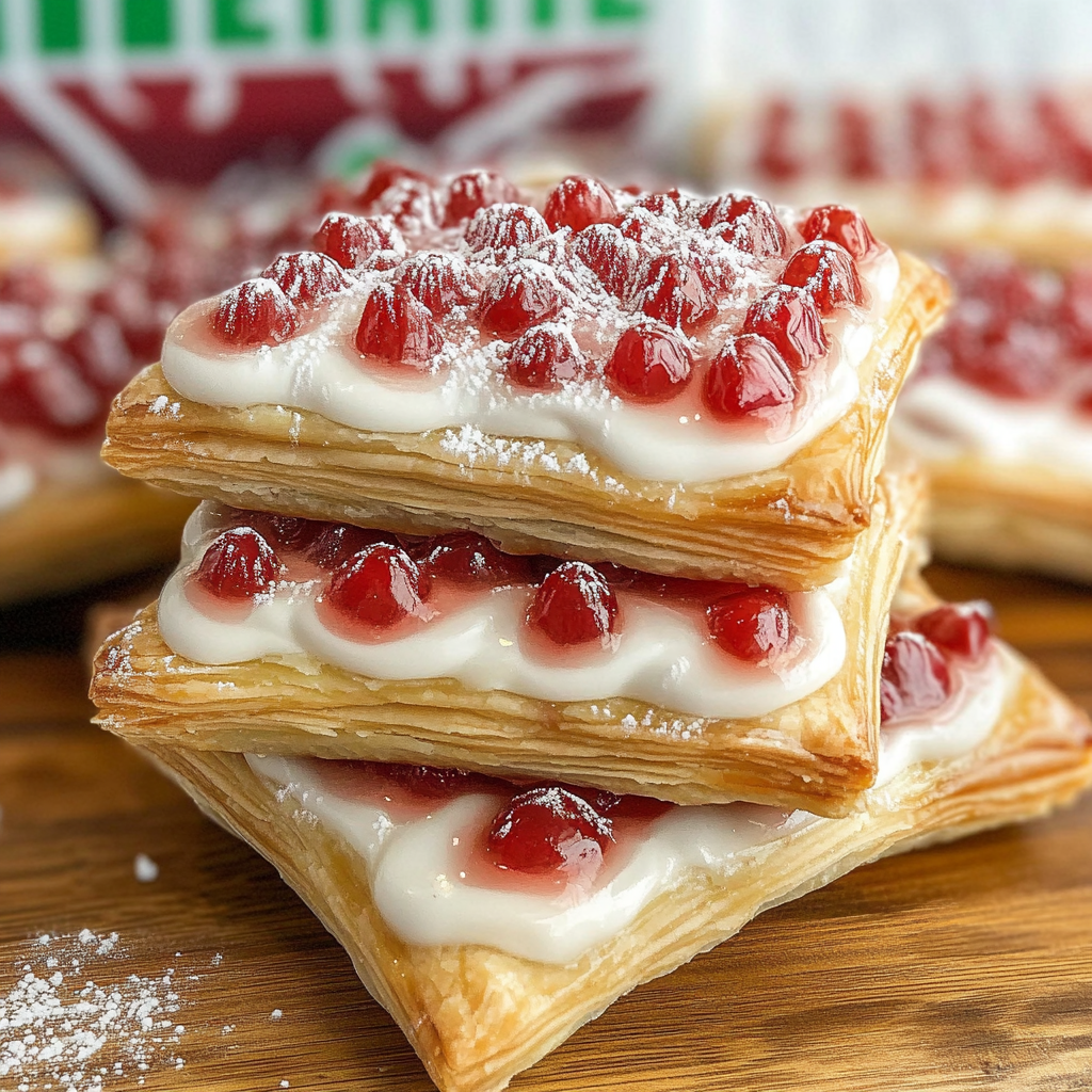 Recipe preparation for Strawberry Frosted Pastry Tarts