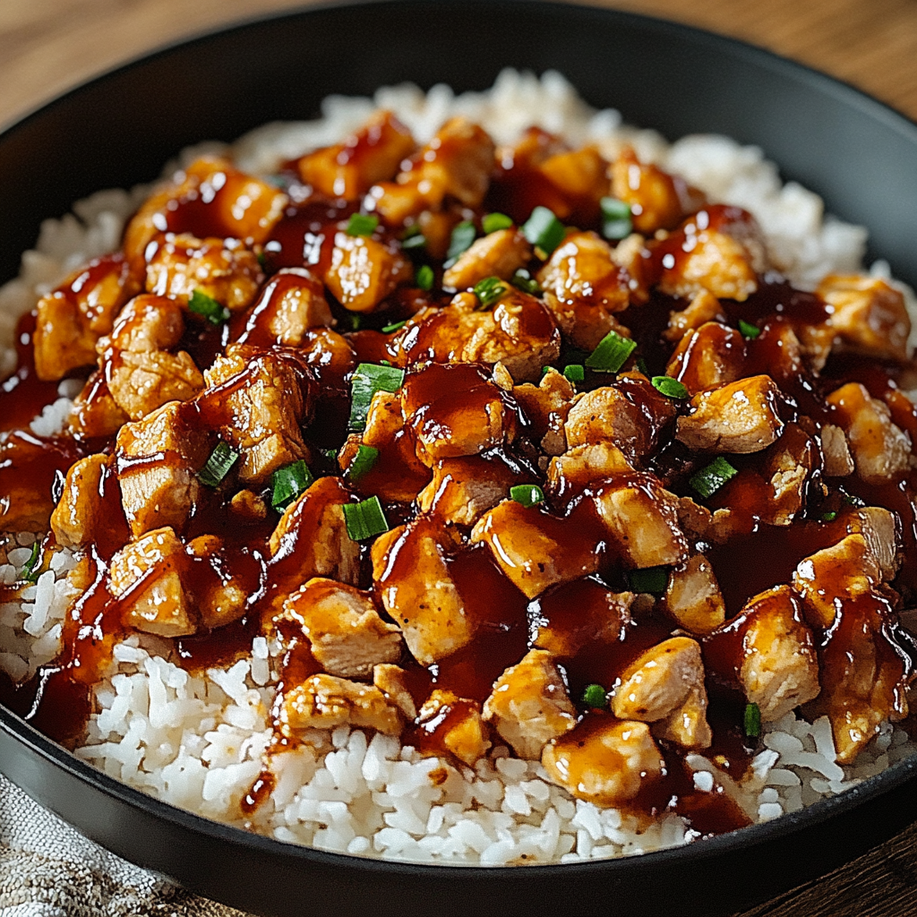 Recipe preparation for Smoky Chipotle BBQ Chicken Rice