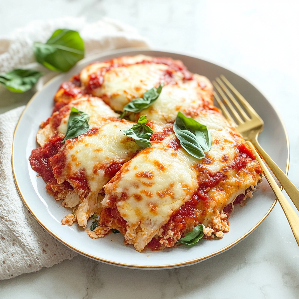 Recipe preparation for chicken mozzarella bake