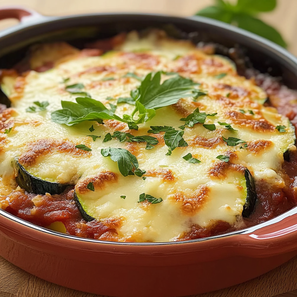 Recipe preparation for Zucchini Moussaka