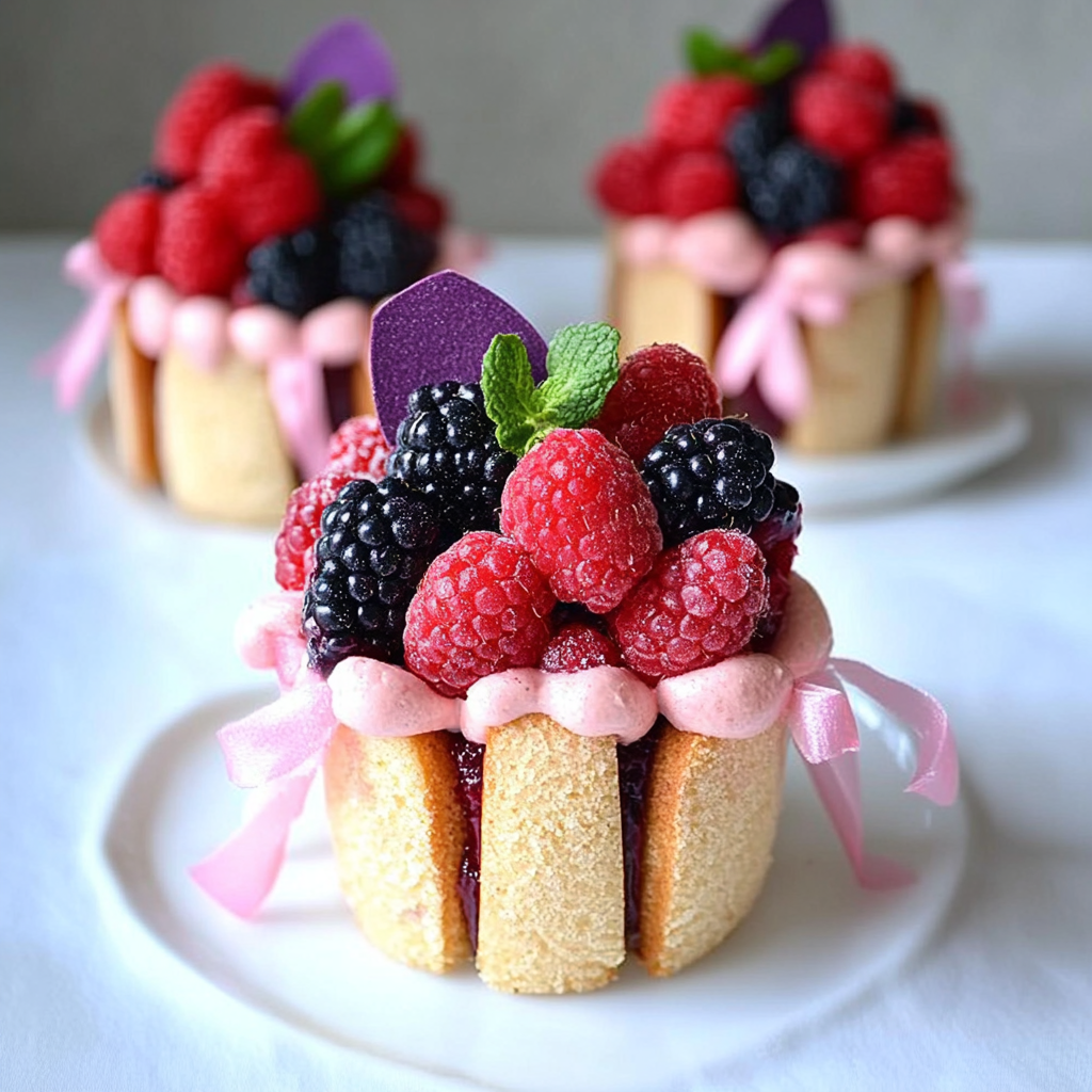 Recipe preparation for Berry Charlottes