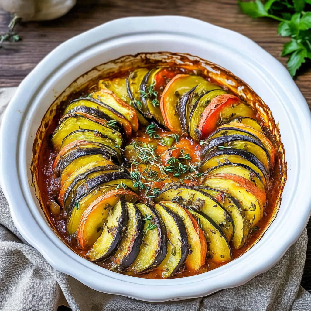 Recipe preparation for Ratatouille Casserole