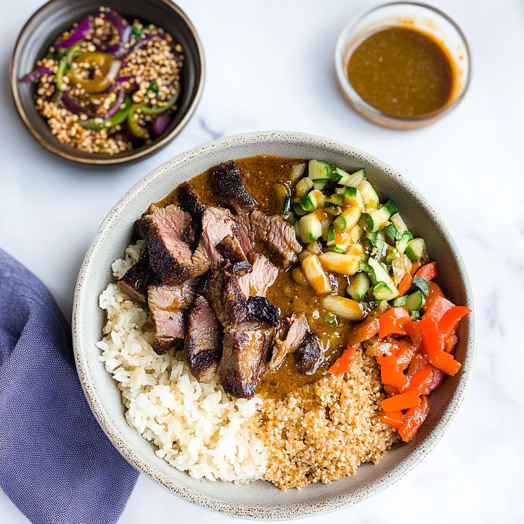 Recipe preparation for Hibachi Steak Bowls
