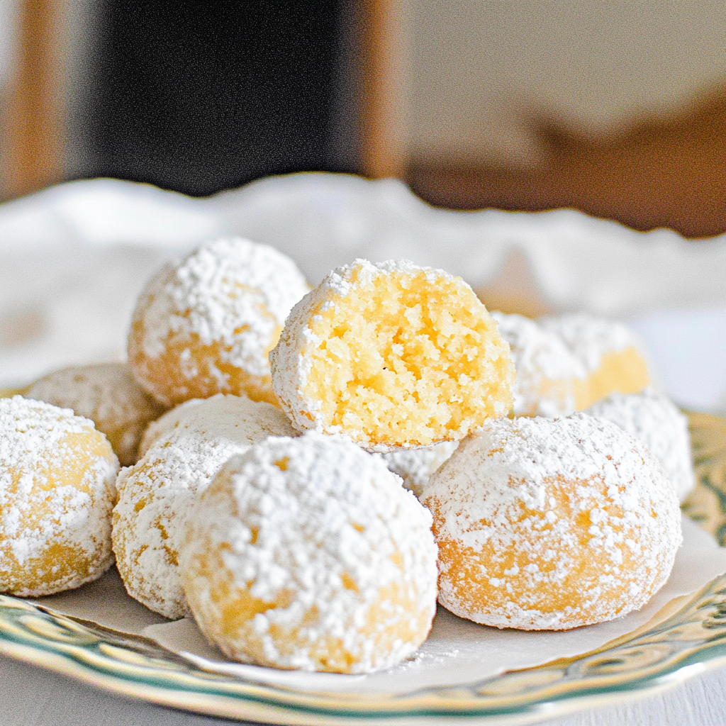 Recipe preparation for Lemon Snowballs