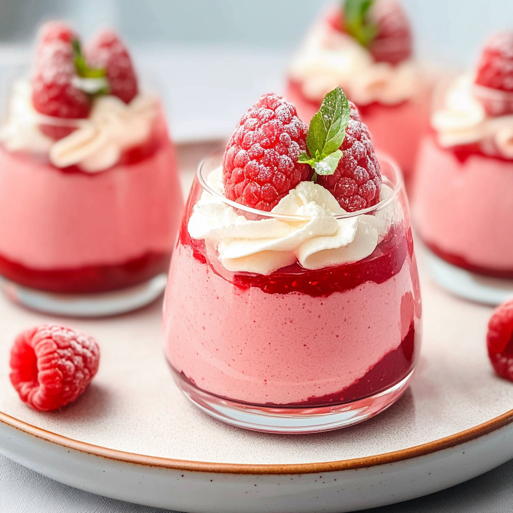 Recipe preparation for Raspberry Mousse
