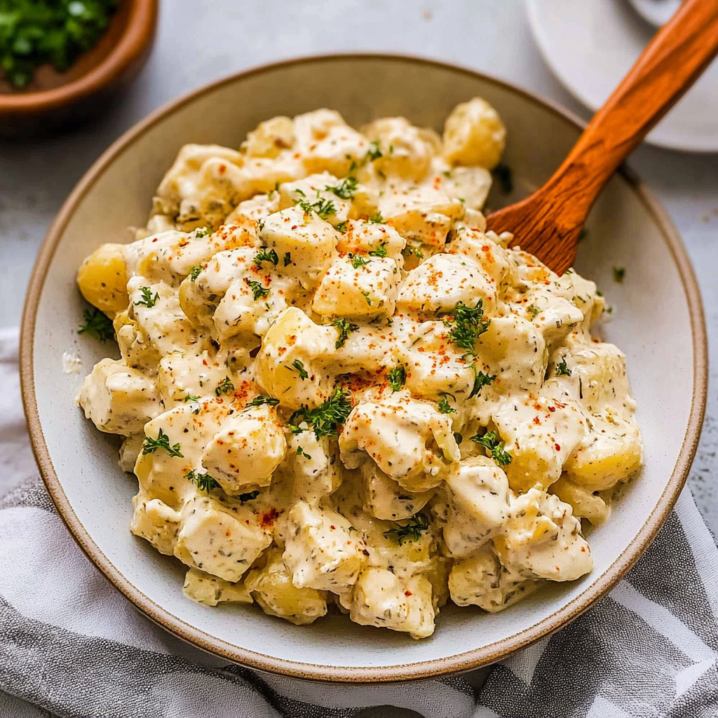 Recipe preparation for classic potato salad