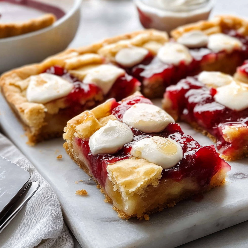 Recipe preparation for cherry pie bars