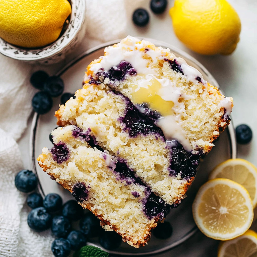 Recipe preparation for Lemon Blueberry Bread