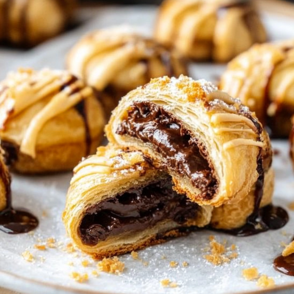 Recipe preparation for chocolate puff pastry