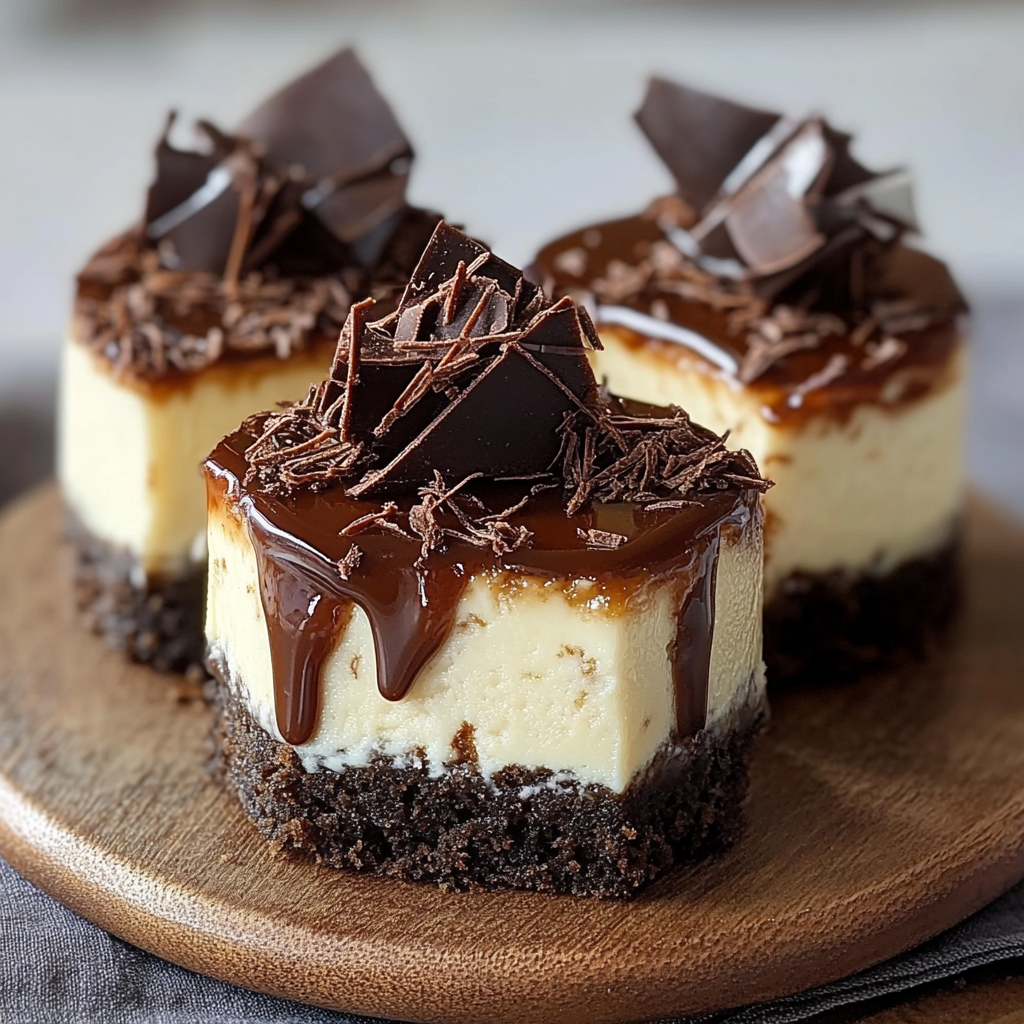 Recipe preparation for Mocha Marble Mini Cheesecake