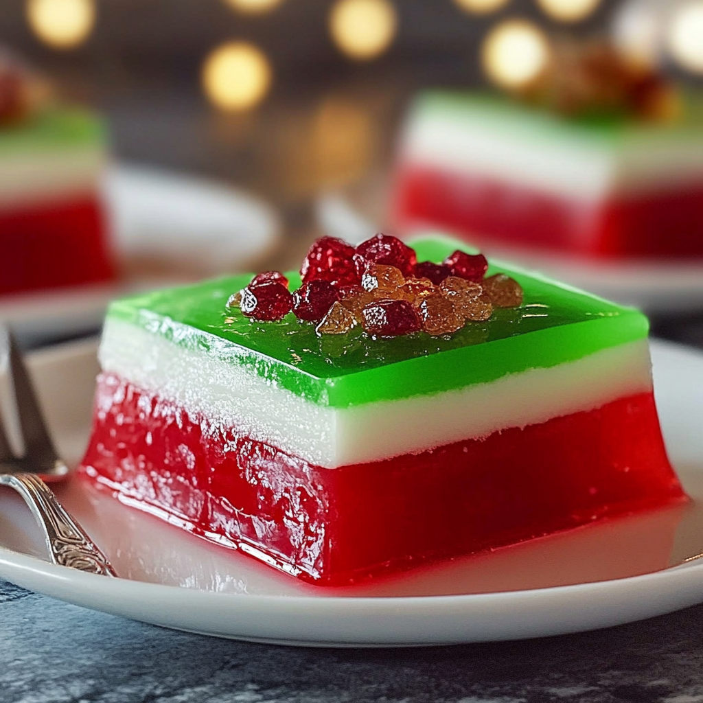 Recipe preparation for Easy Layered Christmas Jello