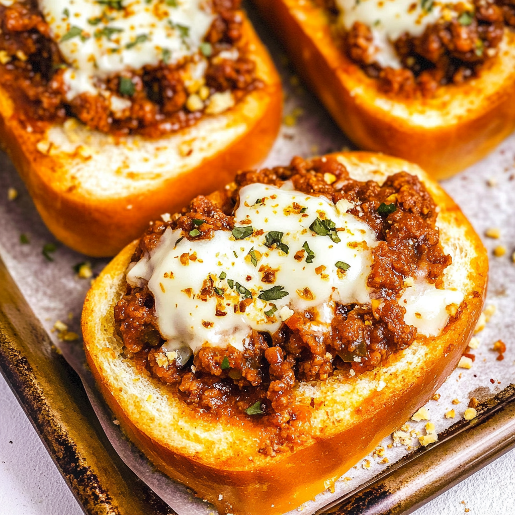 Recipe preparation for Texas Toast Sloppy Joes