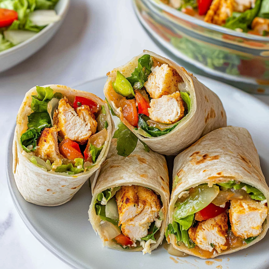 Recipe preparation for Chicken Ceaser Wraps
