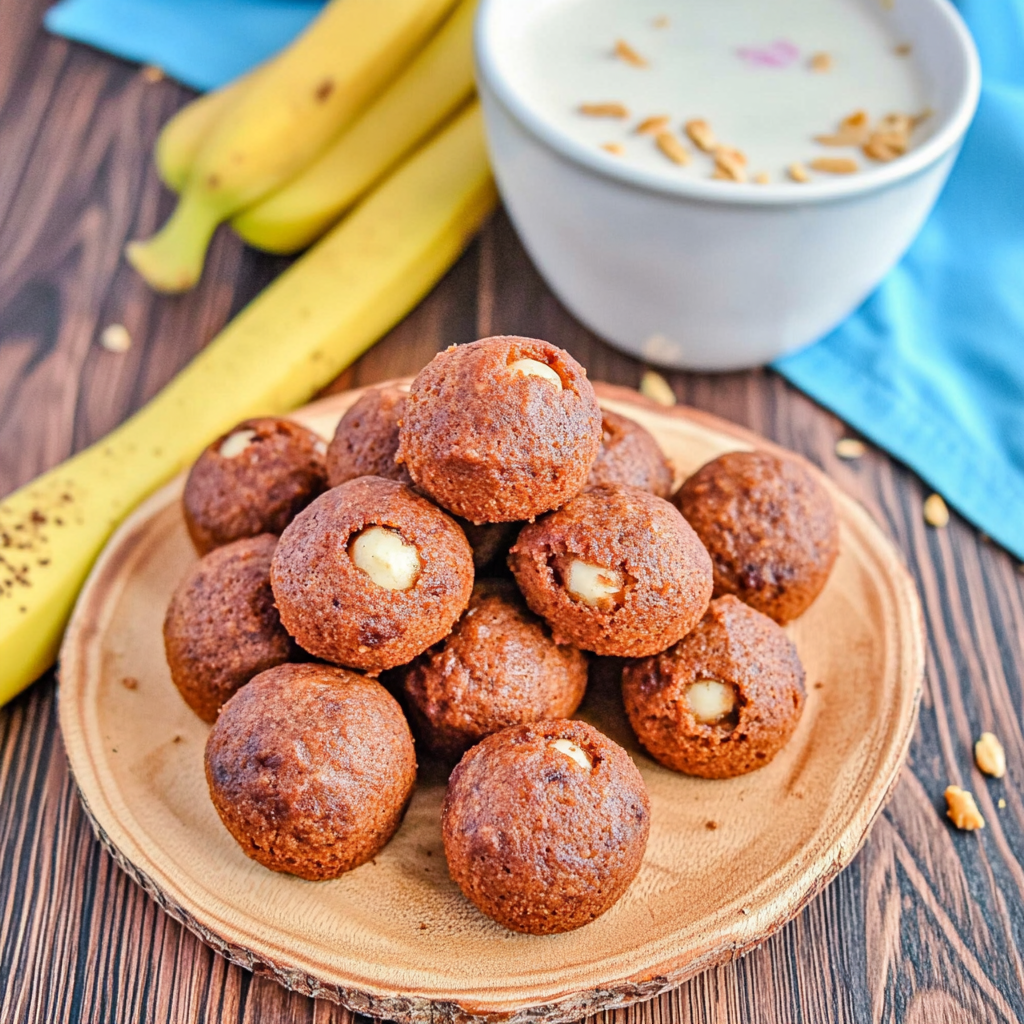 Recipe preparation for Banana Bread Bites