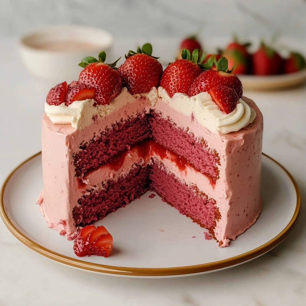 Recipe preparation for Small-batch Vegan Strawberry Cake