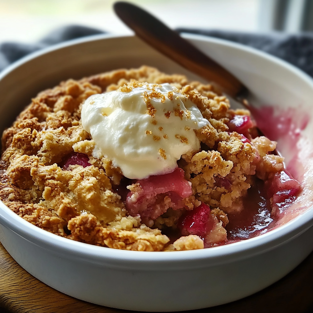 Recipe preparation for Rhubarb Crisp Recipe